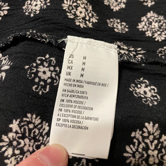 American Eagle b&w boho tank size mini dress sz M - Picture 10 of 12